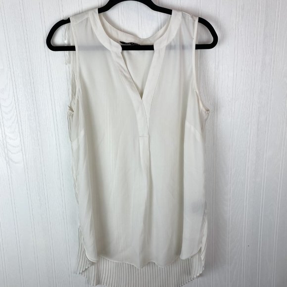 Zac & Rachel White sleeveless top size Large - Picture 1 of 4